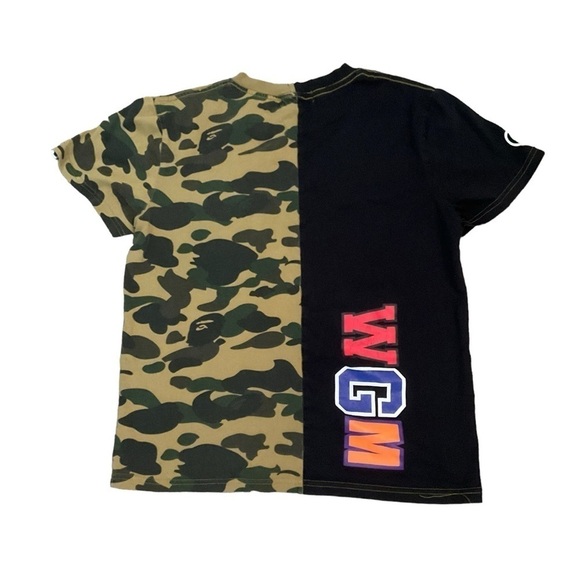 Bape WGM Women’s Camo Black T-Shirt Sz Large World Gone Mad Bathing Ape - Picture 2 of 7